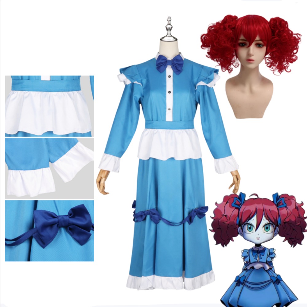 Anime Cosplay Red Hair - Fantasia Completa de Cosplay Poppy Red