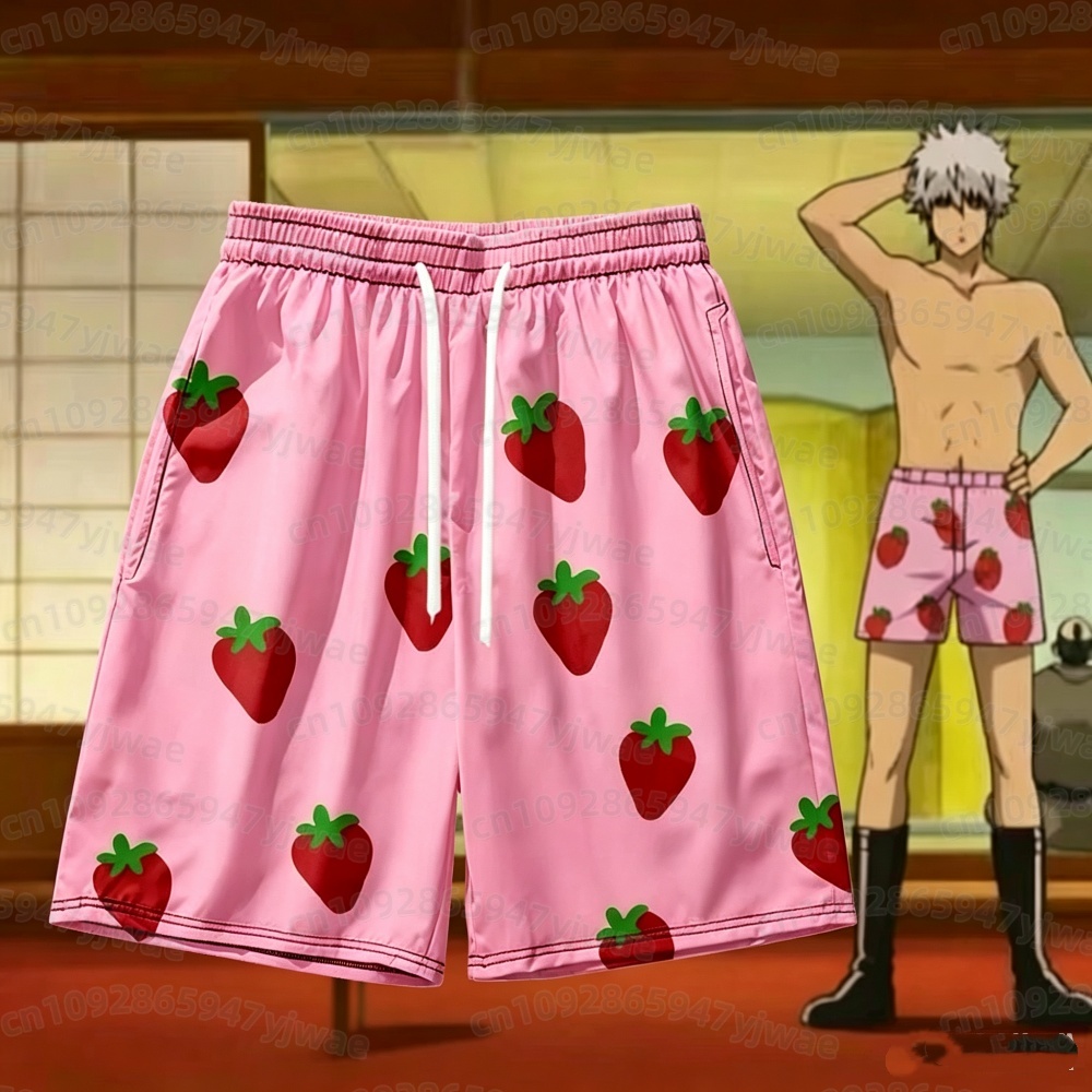 Anime & Cosplay Expo Acx 2025 - Calções Curtos Masculinos Rosa Morango 2026,