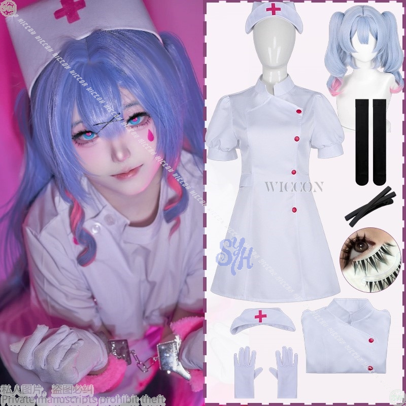 Anime Cosplay Nurse - Anime jogo projeto sekai cosplay mikuuu