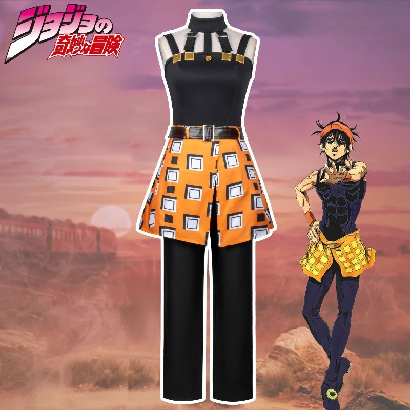 Cosplay Anime Jjk - Novo Traje de Cosplay Narancia Ghirga
