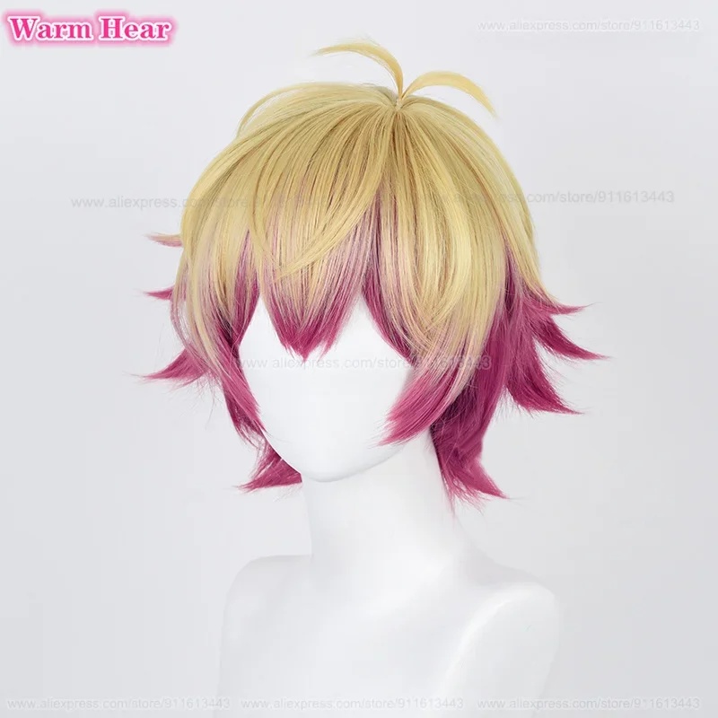 Anime Cosplay Red Hair - Peruca Sintética Curta Alexis Ness 30cm