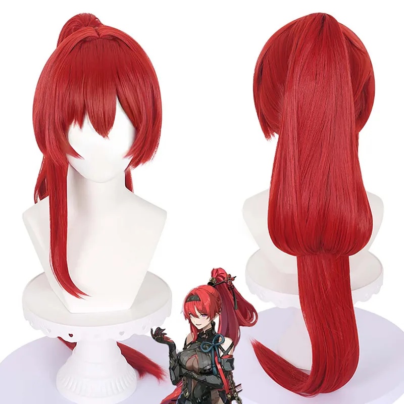 Peruca de Cabelo Sintético Ver - Anime Cosplay Red Hair avaliação e preço