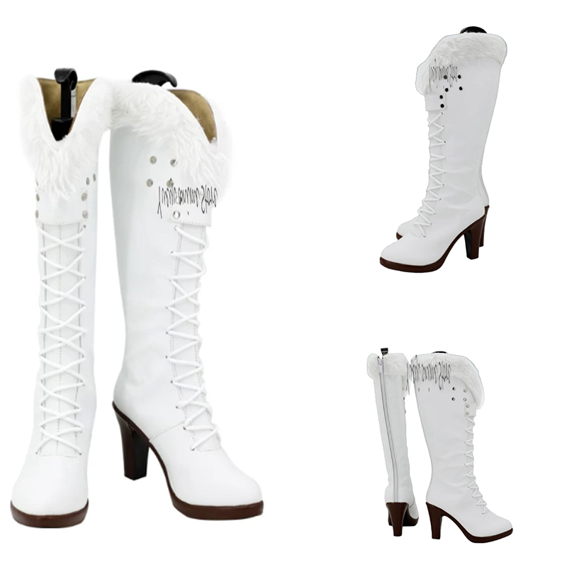 Botas longas brancas para cosp - Anime Cosplay Nico Robin avaliação e preço