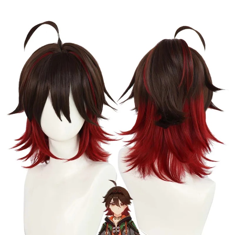Peruca Sintética Resistente ao - Anime Cosplay Red Hair avaliação e preço
