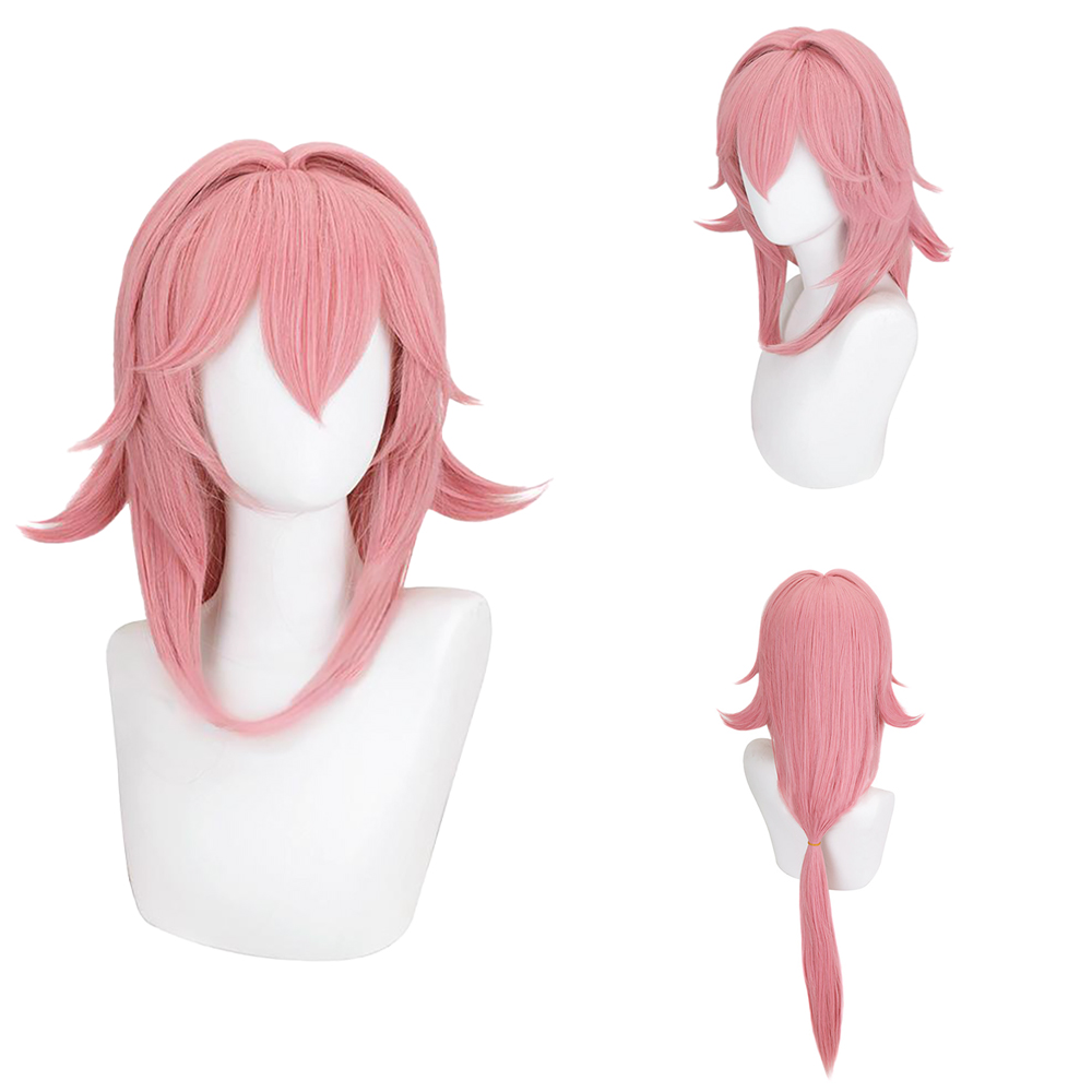 Peruca Cosplay Yae Miko Rosa N - Anime Cosplay Photoshoot avaliação e preço