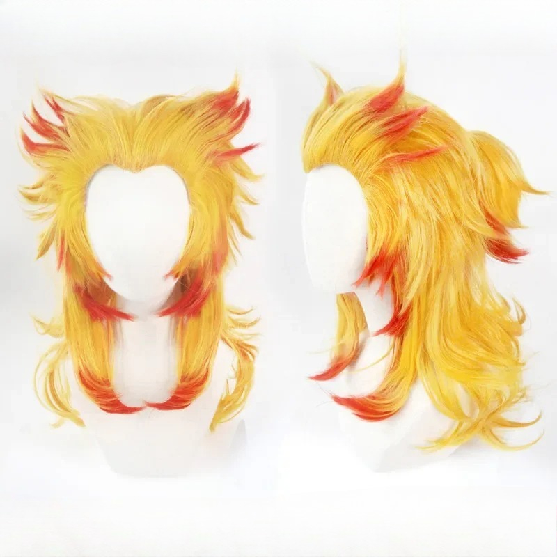 Rengoku kyoujurou peruca kimet - Anime Cosplay Red Hair avaliação e preço