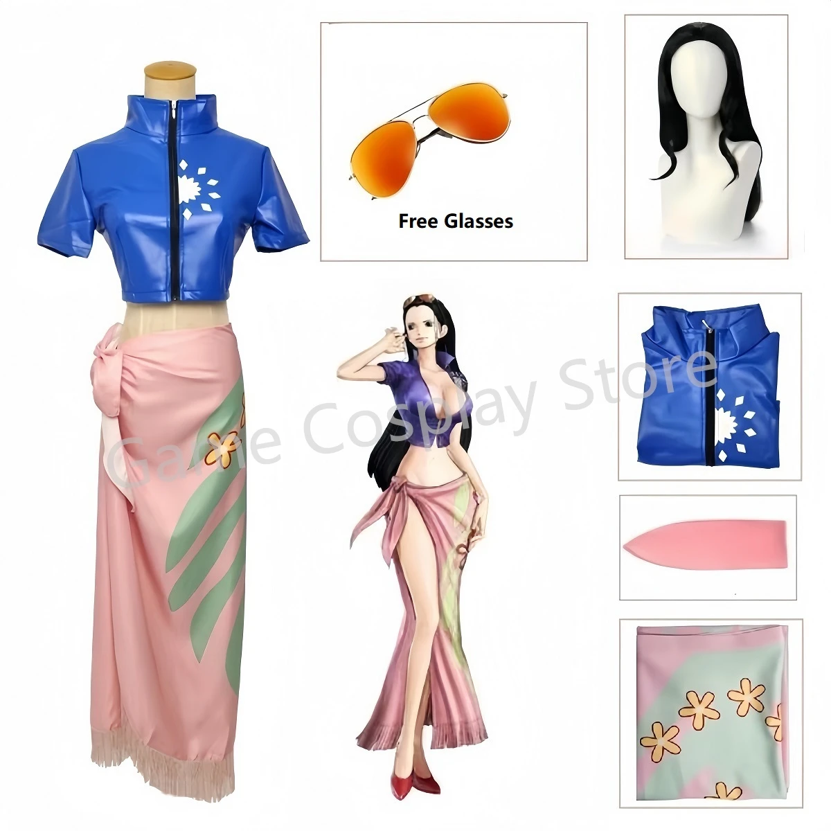 Nico robin cosplay traje vesti - Anime Cosplay Nico Robin avaliação e preço
