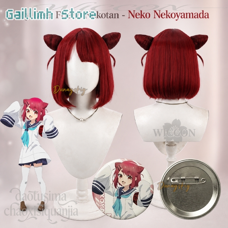 Peruca Sintética Vermelha de D - Anime Cosplay Red Hair avaliação e preço