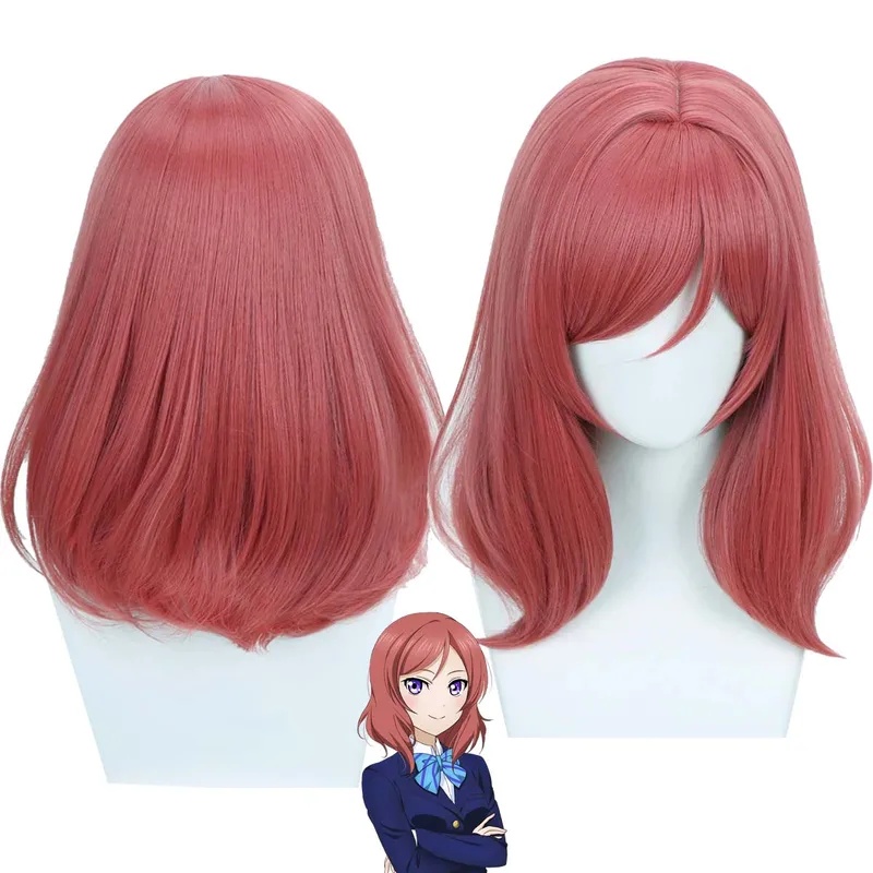 Le Cool Love Live! Peruca Curt - Anime Cosplay Red Hair avaliação e preço